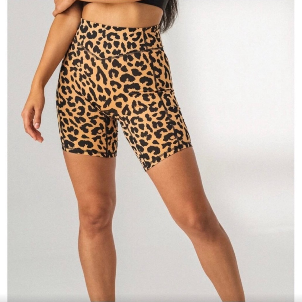 Balance Athletica Leopard Print Bike Shorts Size XXL Athleisure